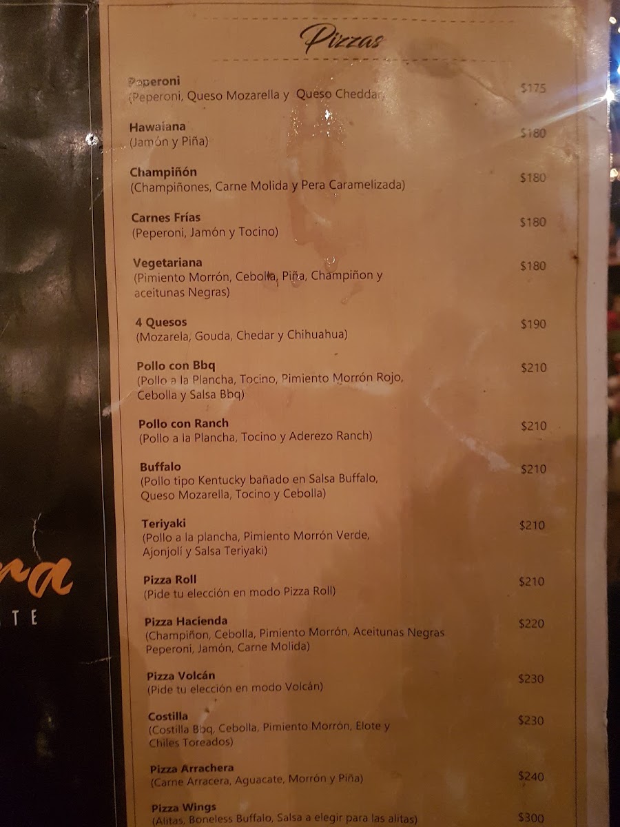 Menu - Hacienda La PastoraPhoto 10