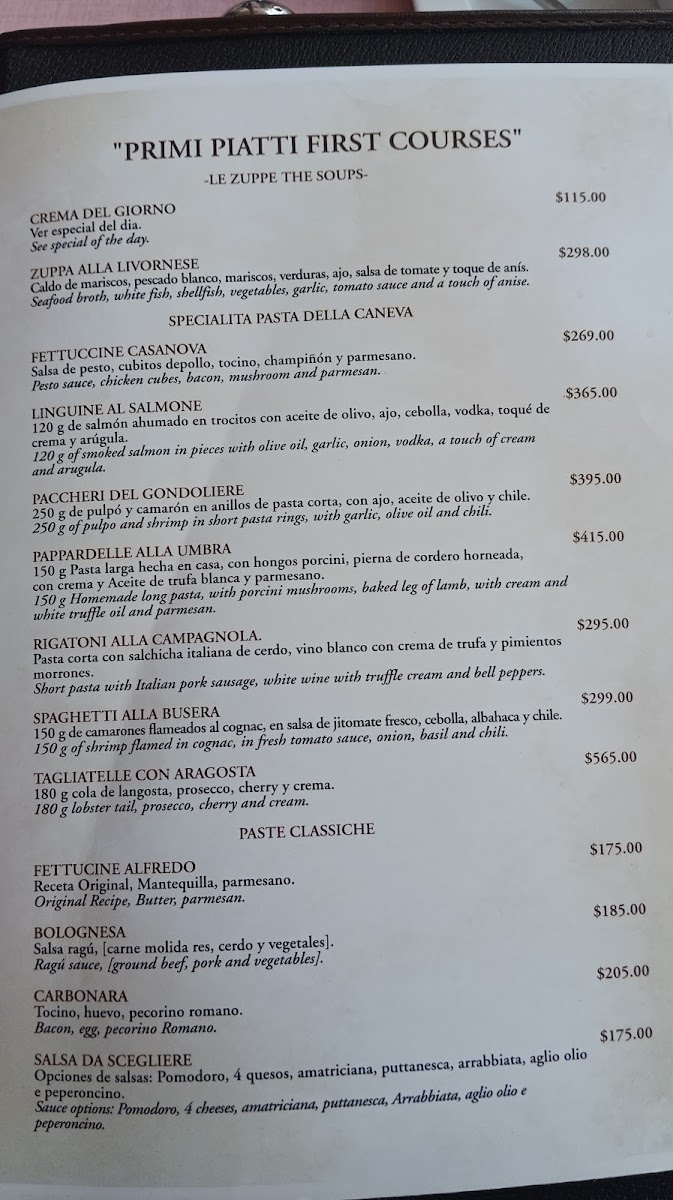 Menu - La Caneva De AndreaPhoto 1