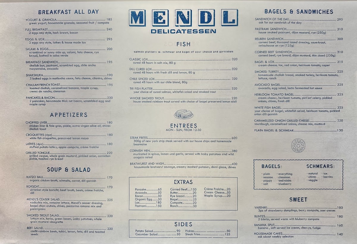 Menu - Mendl DelicatessenPhoto 5