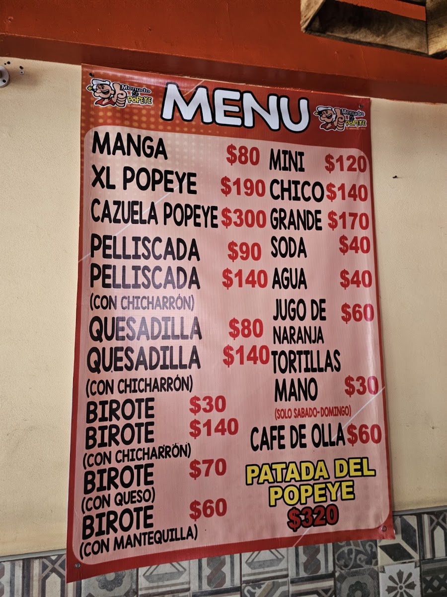 Menu - Menuderia El PopeyePhoto 3