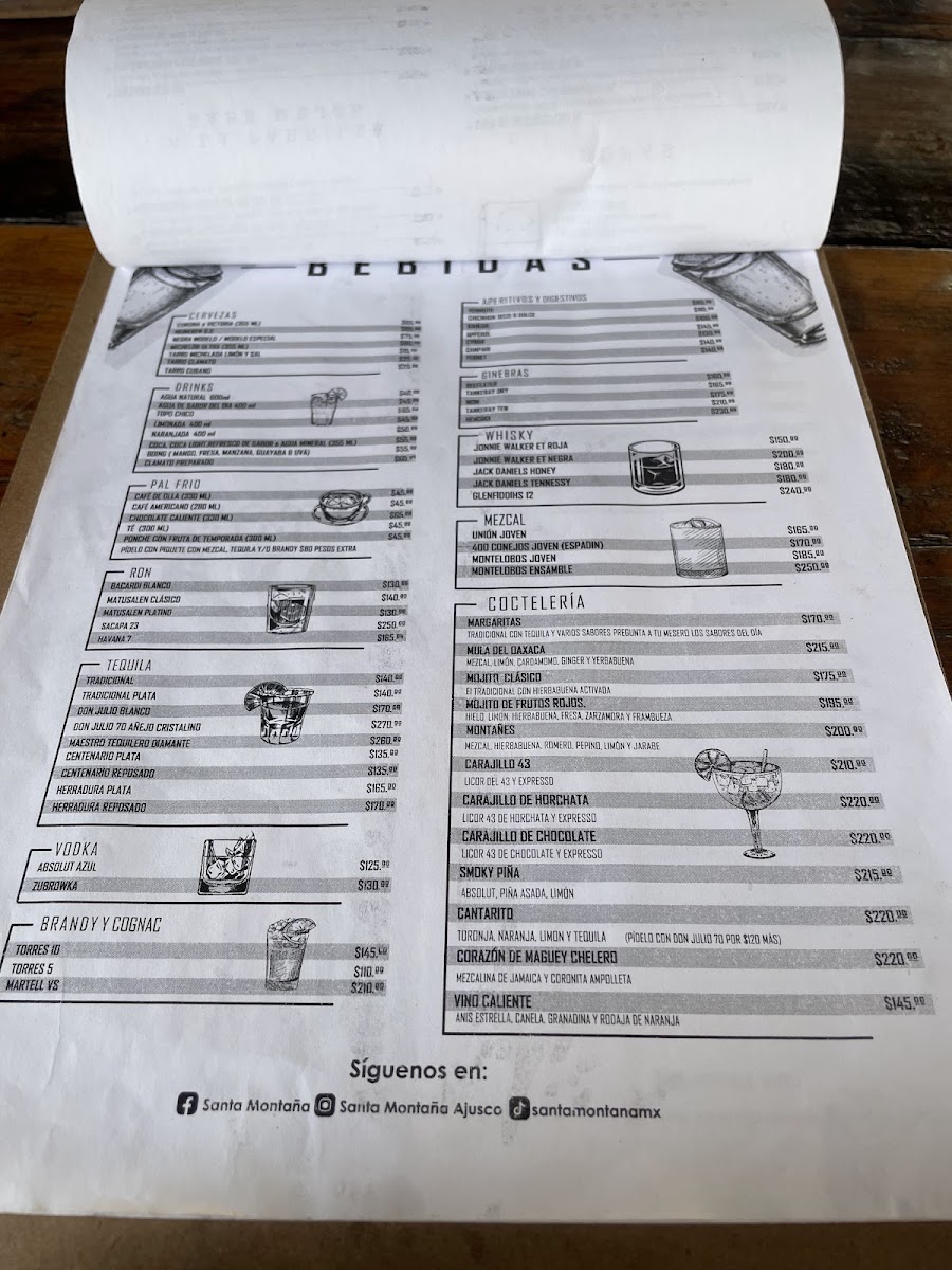 Menu - Santa MontañaPhoto 1