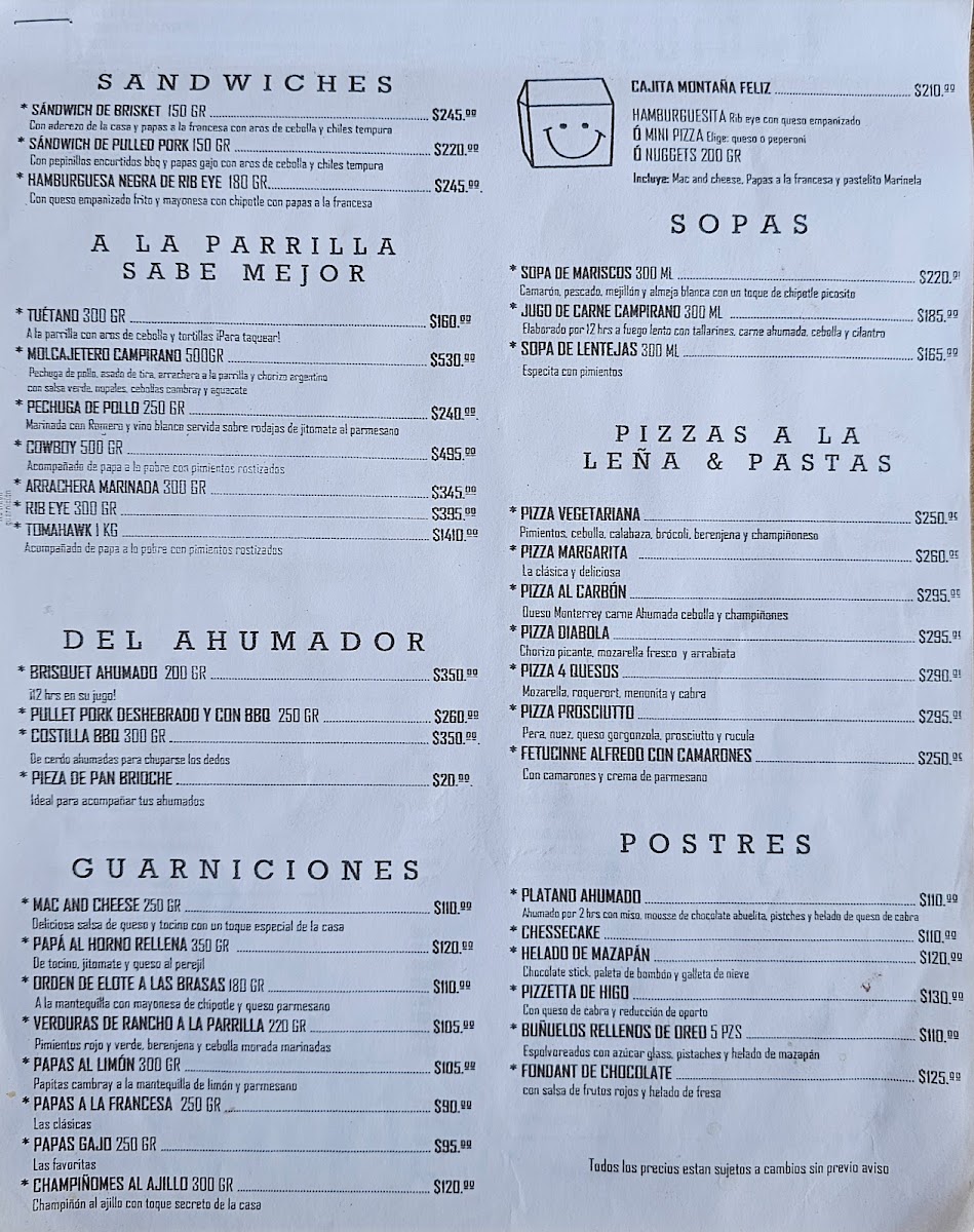 Menu - Santa MontañaPhoto 3