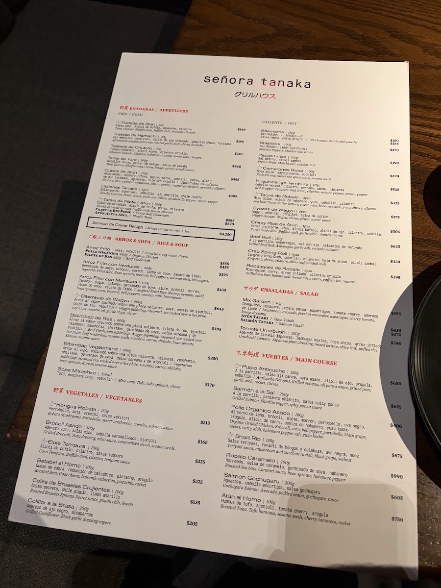 Menu - Señora Tanaka MasarykPhoto 4