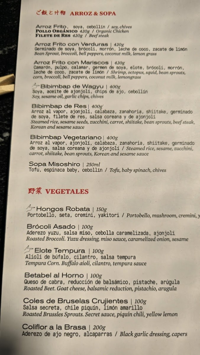 Menu - Señora Tanaka MasarykPhoto 6