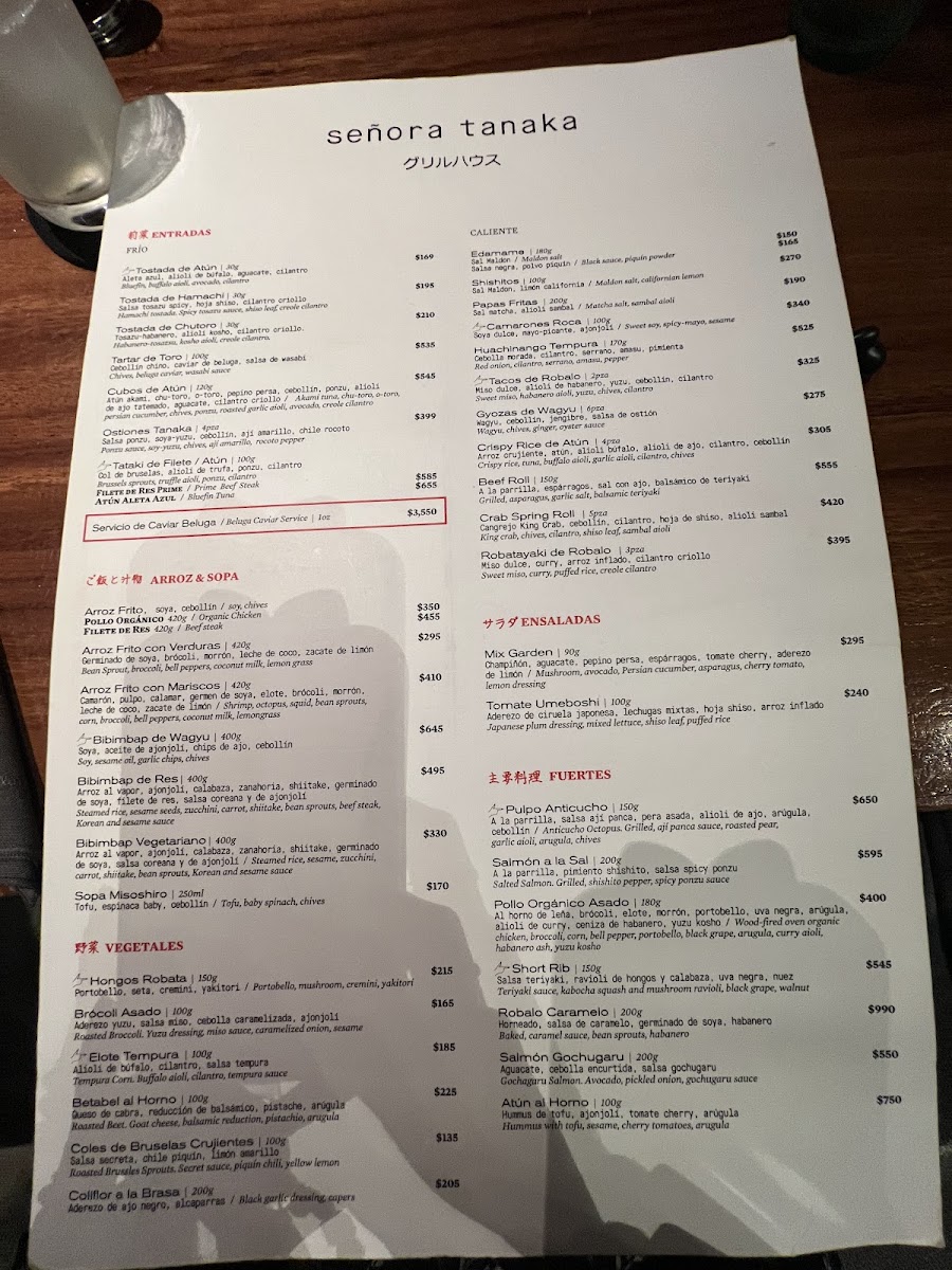 Menu - Señora Tanaka MasarykPhoto 7