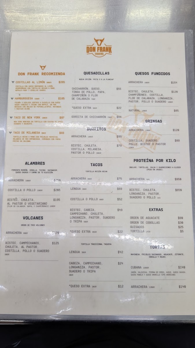 Menu - Taquería Don FrankPhoto 10