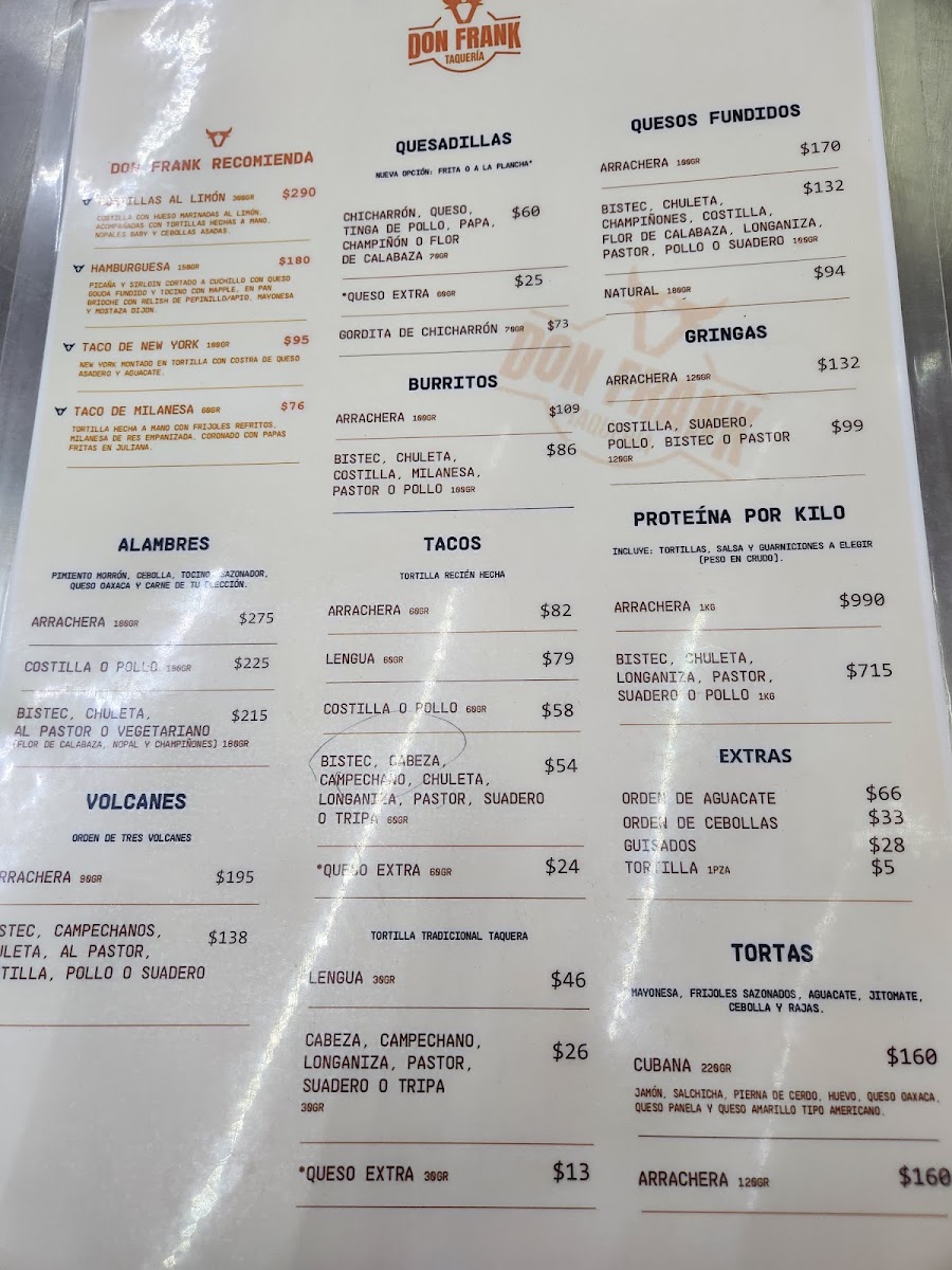 Menu - Taquería Don FrankPhoto 5
