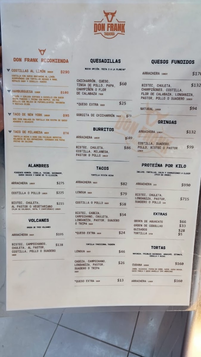 Menu - Taquería Don FrankPhoto 6
