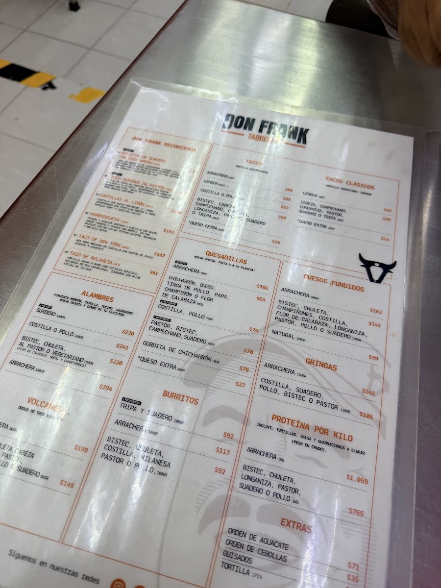 Menu - Taquería Don FrankPhoto 7