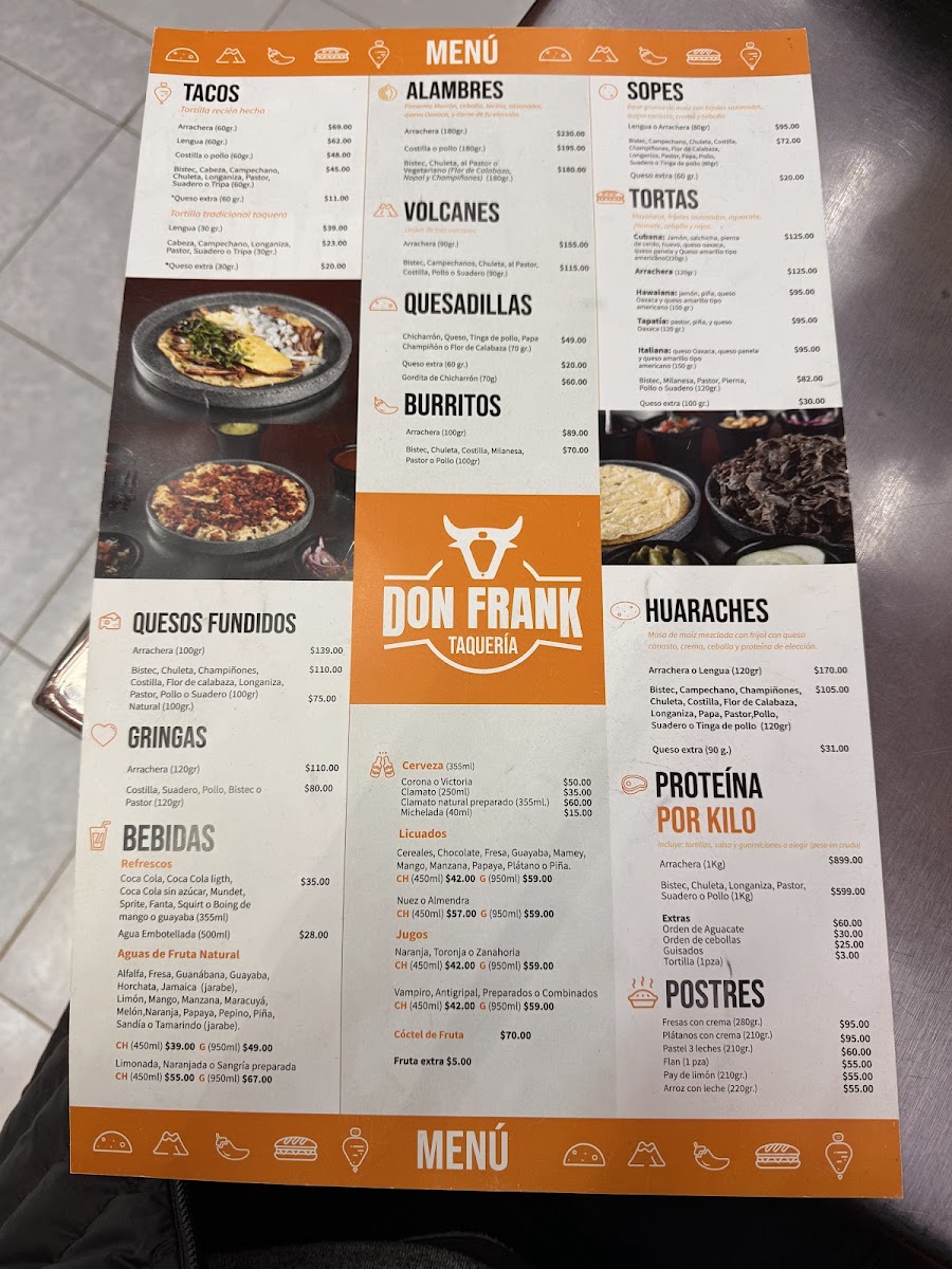 Menu - Taquería Don FrankPhoto 9